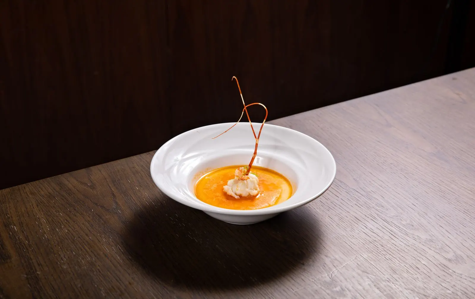 Bisque de langoustine, cuisine Table d'Adrian