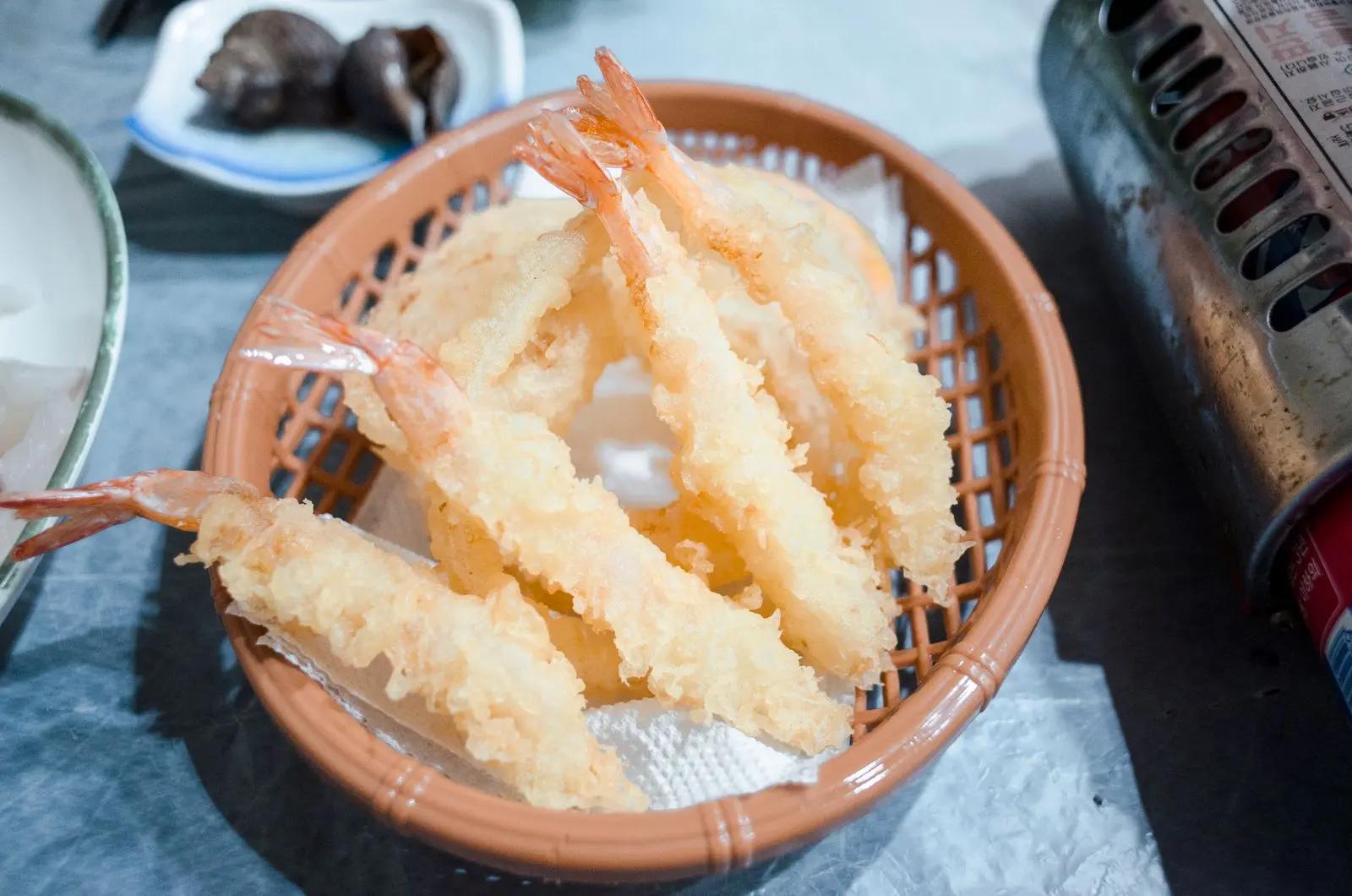 Tempura, cooked for Table d'Adrian