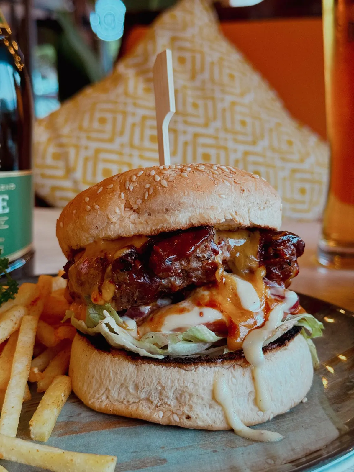 Beef Burger, cooked for Table d'Adrian