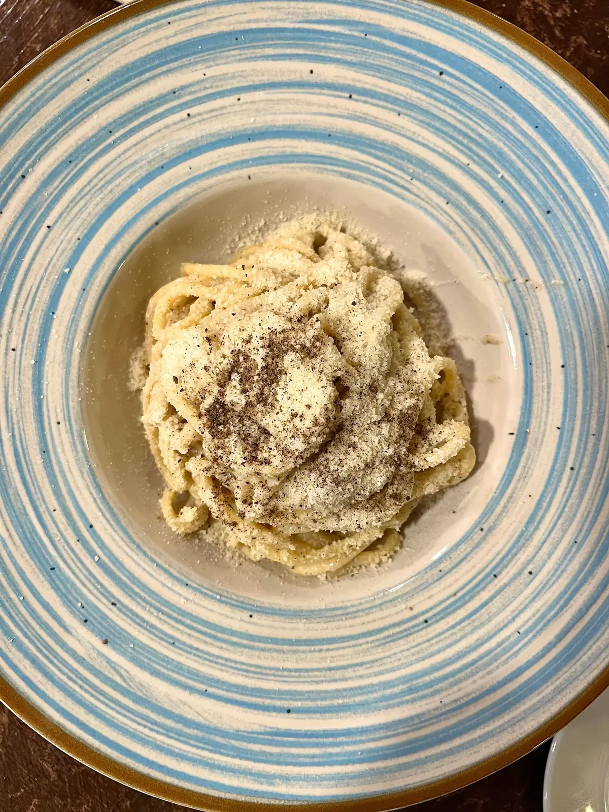 Cacio e pepe, cuisine Table d'Adrian