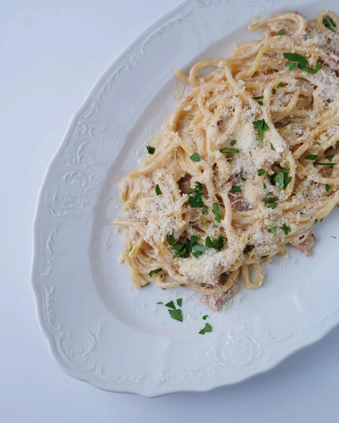 Carbonara, cooked for Table d'Adrian