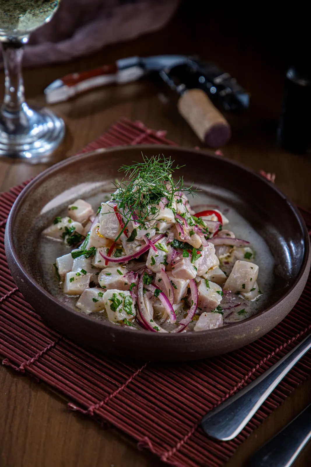 Ceviche, cooked for Table d'Adrian