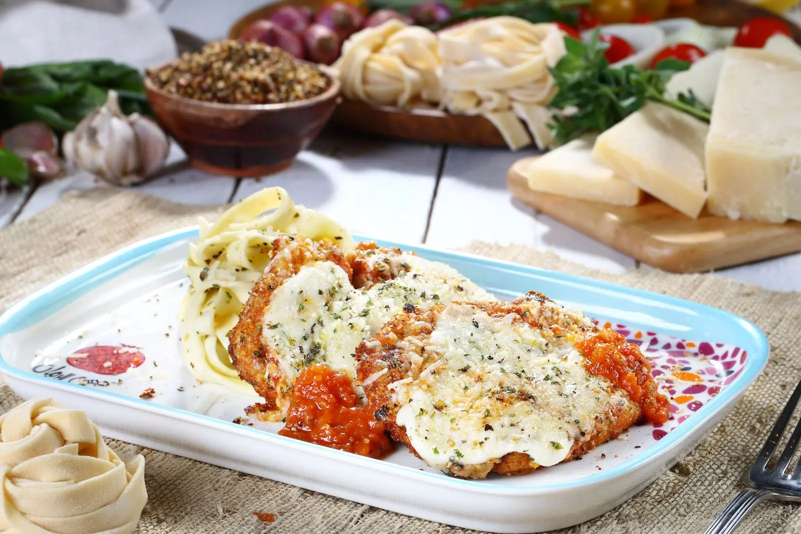 Chicken Parmesan, cooked for Table d'Adrian