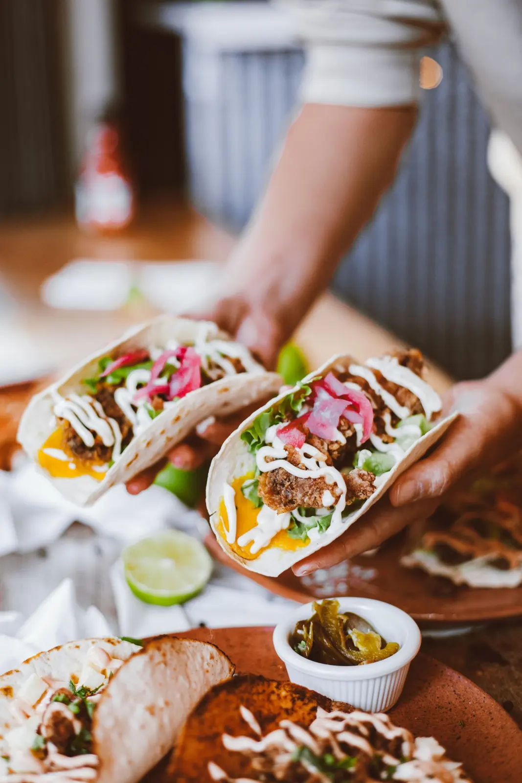 Tacos, cooked for Table d'Adrian